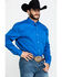 Cody James Core Solid Twill Long Sleeve Western Shirt , Navy, hi-res