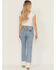 Image #3 - Wrangler Women's Light Wash Make It Shine Embellished Mid Rise Straight Denim Jeans, Light Wash, hi-res