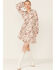Lovestitch Women's Flowy Lace Trim Shirt Dress, Rose, hi-res