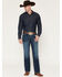 Image #1 - Ariat Men's M4 Medium Wash Legacy Bootcut Stretch Denim Jeans, Blue, hi-res