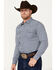 Image #2 - Cody James Men's Reride Geo Print Long Sleeve Snap Western Shirt - Big, Navy, hi-res
