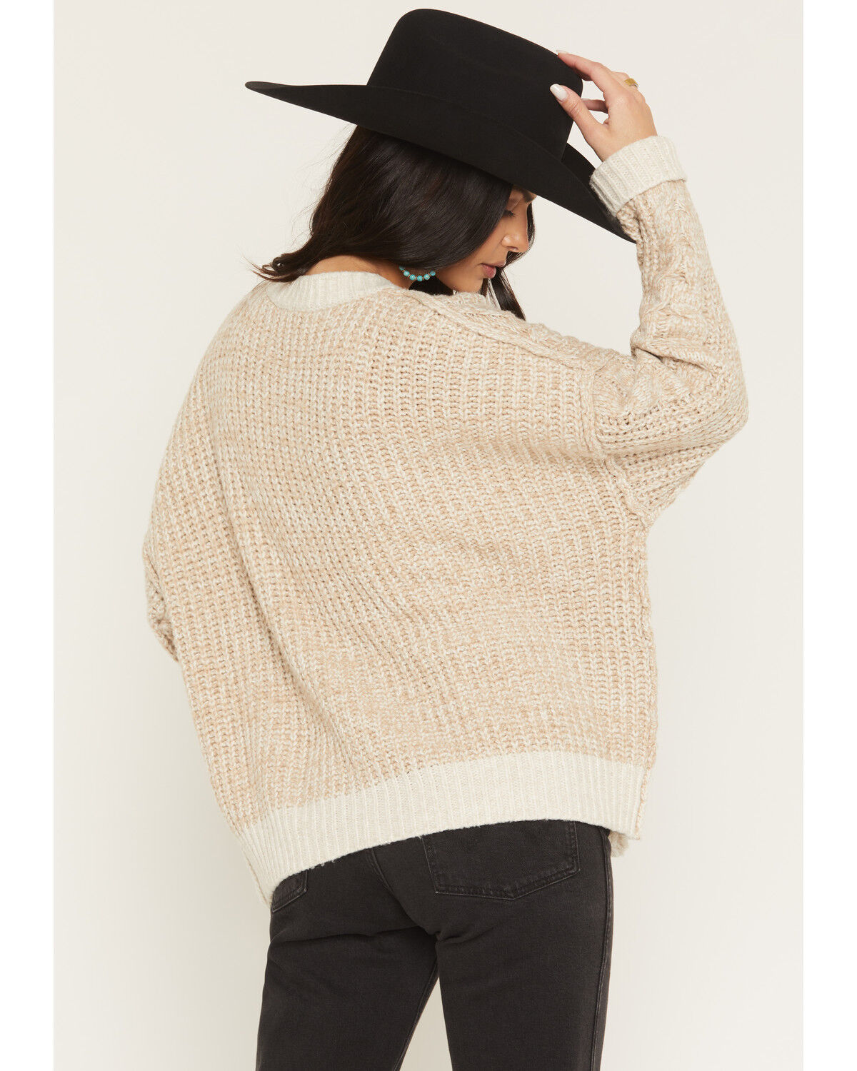 Image #4 - Originality Women's Grandpa Cardigan, Taupe, hi-res