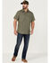 Brothers & Sons Men's Plaid Print Performance Short Sleeve Button-Down Western Shirt, Sage, hi-res