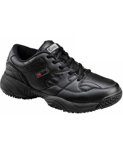 SkidBuster Women's Slip Resistant Work Shoes, Black, hi-res