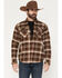 Image #2 - Howitzer Men's Boot Barn Exclusive For Love & Country Plaid Print Long Sleeve Button-Down Flannel Shirt, Brown, hi-res