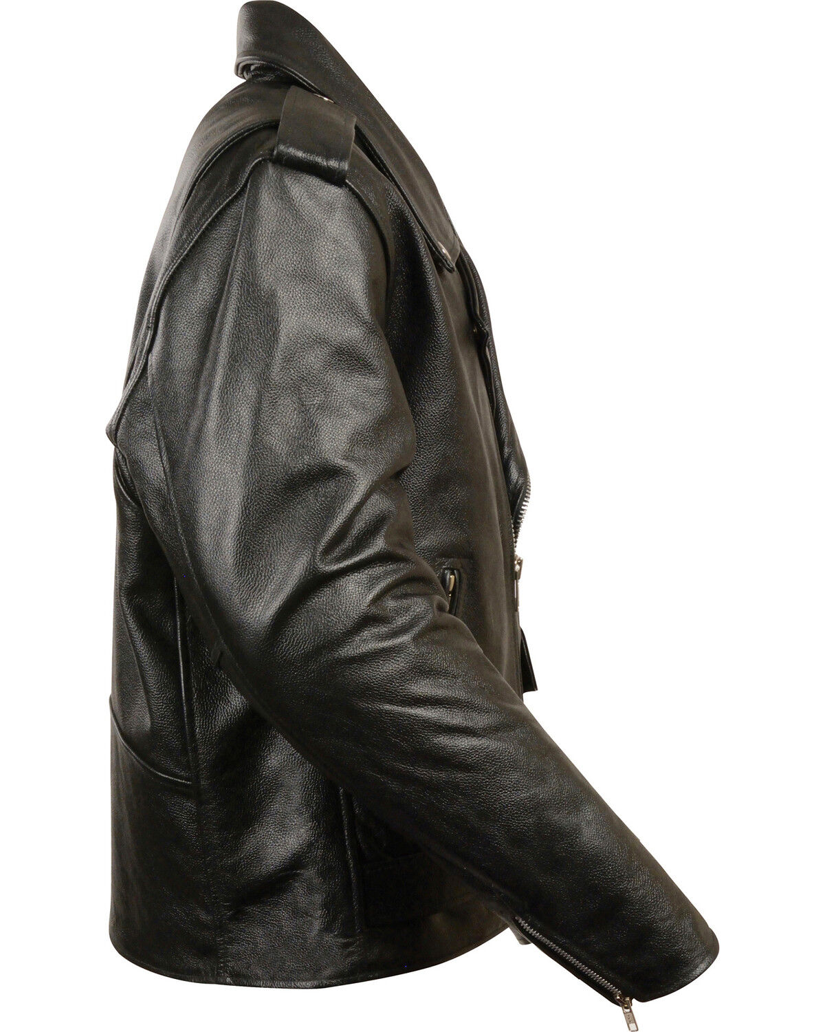 Image #2 - Milwaukee Leather Men's Classic Police Style M/C Jacket, Black, hi-res
