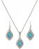 Image #1 - Montana Silversmiths Women's Royal Cluster Drop Jewelry Set, Silver, hi-res