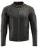Milwaukee Leather Men's 3X Side Lace Vented Scooter Jacket - Big , Black, hi-res