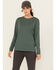Image #1 - Carhartt Women's Loose Fit Heavyweight Long Sleeve Graphic Tee, Forest Green, hi-res