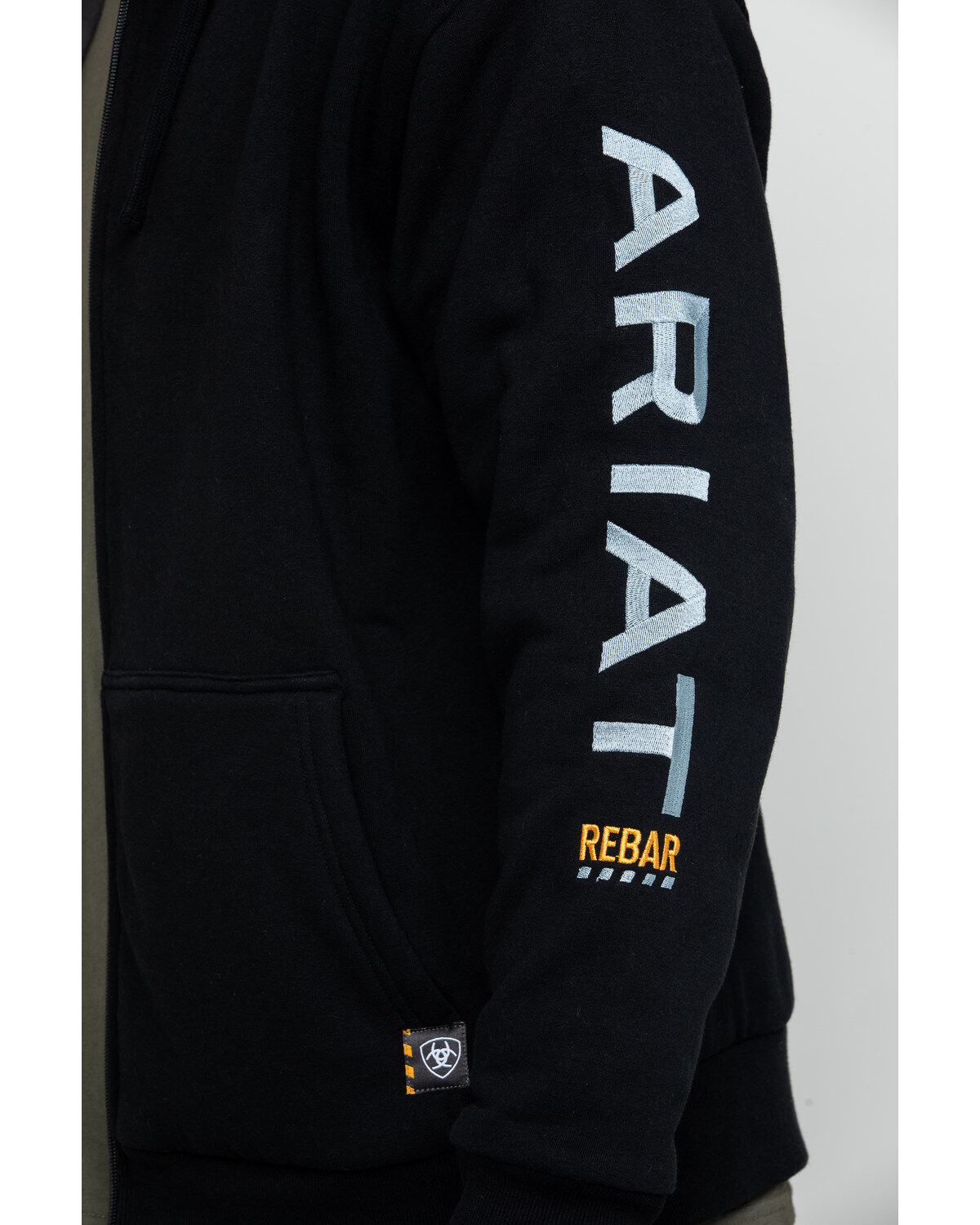 Image #4 - Ariat Men's Rebar All-Weather Full Zip Work Hoodie, , hi-res