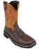 Image #1 - Justin Men's Actuator Western Work Boots - Composite Toe, Brown, hi-res
