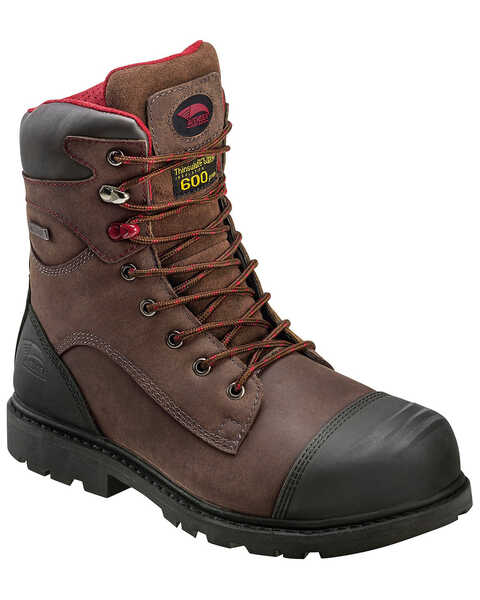 Avenger Men's 8" Carbon Toe Puncture Resistant Work Boots, Brown, hi-res