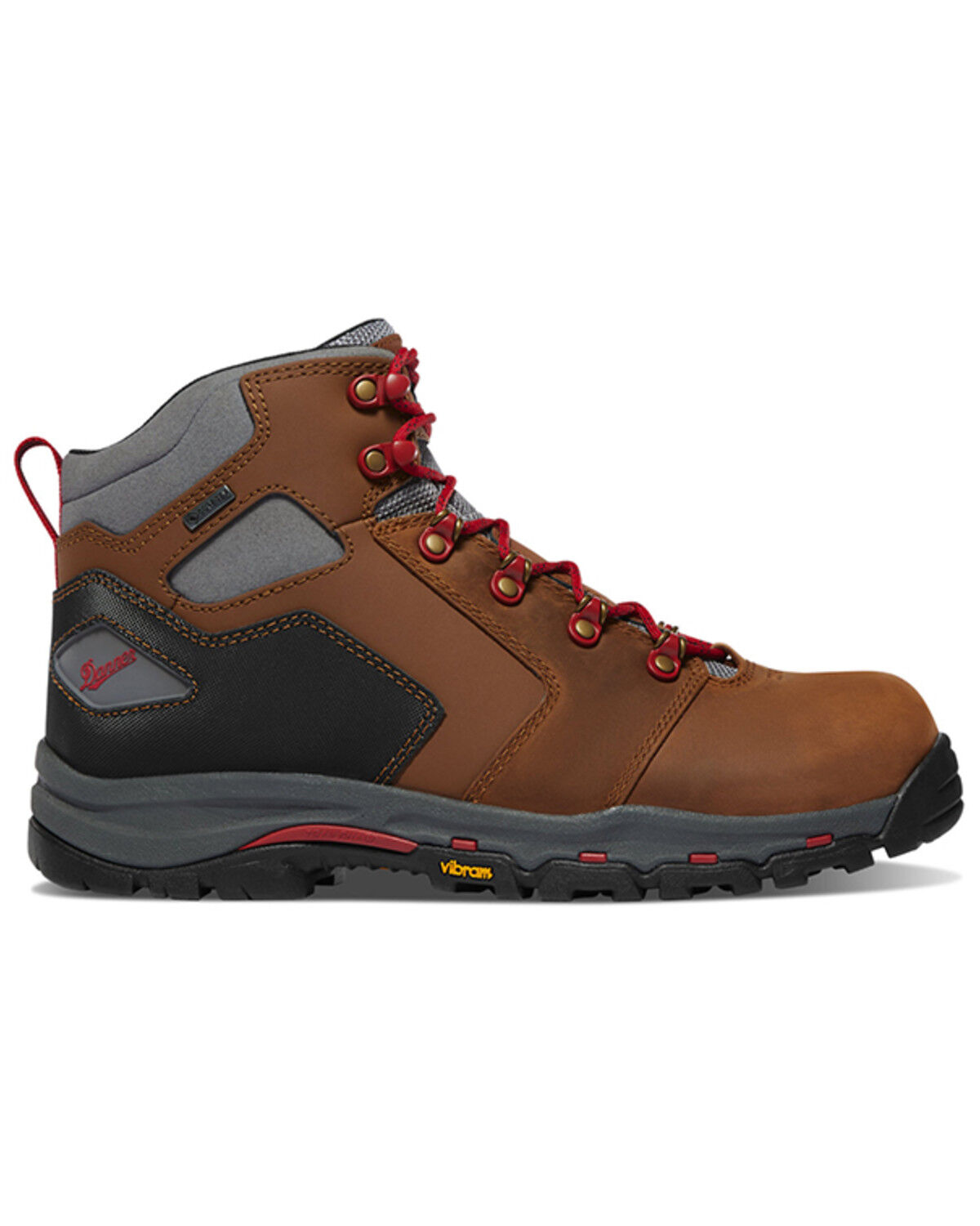 Image #2 - Danner Men's Vicious Waterproof Work Boots - Soft Toe, Red/brown, hi-res