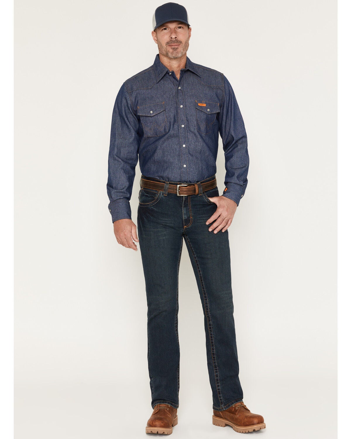 Image #1 - Bulwark Men's FR Relaxed Boot Work Jeans, Indigo, hi-res