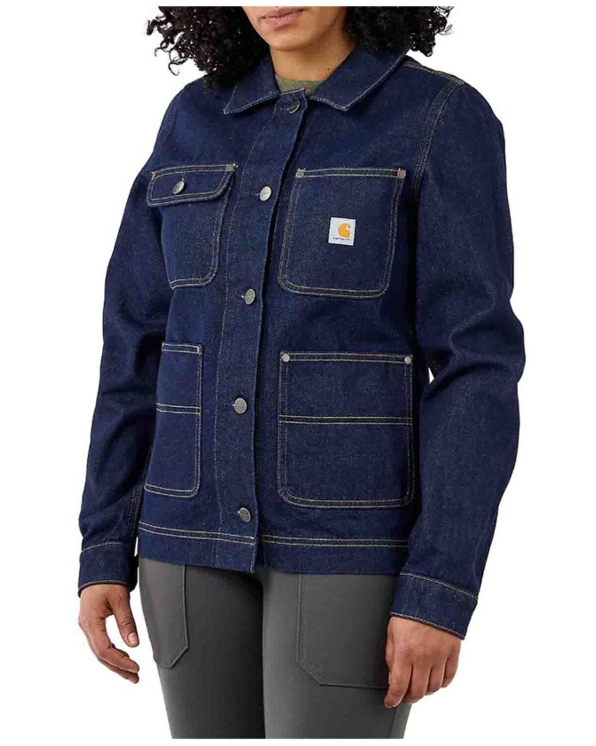 Carhartt Women's Rugged Flex&reg; Relaxed Fit Denim Jacket, Blue, hi-res