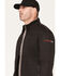 Image #2 - Forge Workwear Men's FR Ripstop Softshell Jacket, Black, hi-res