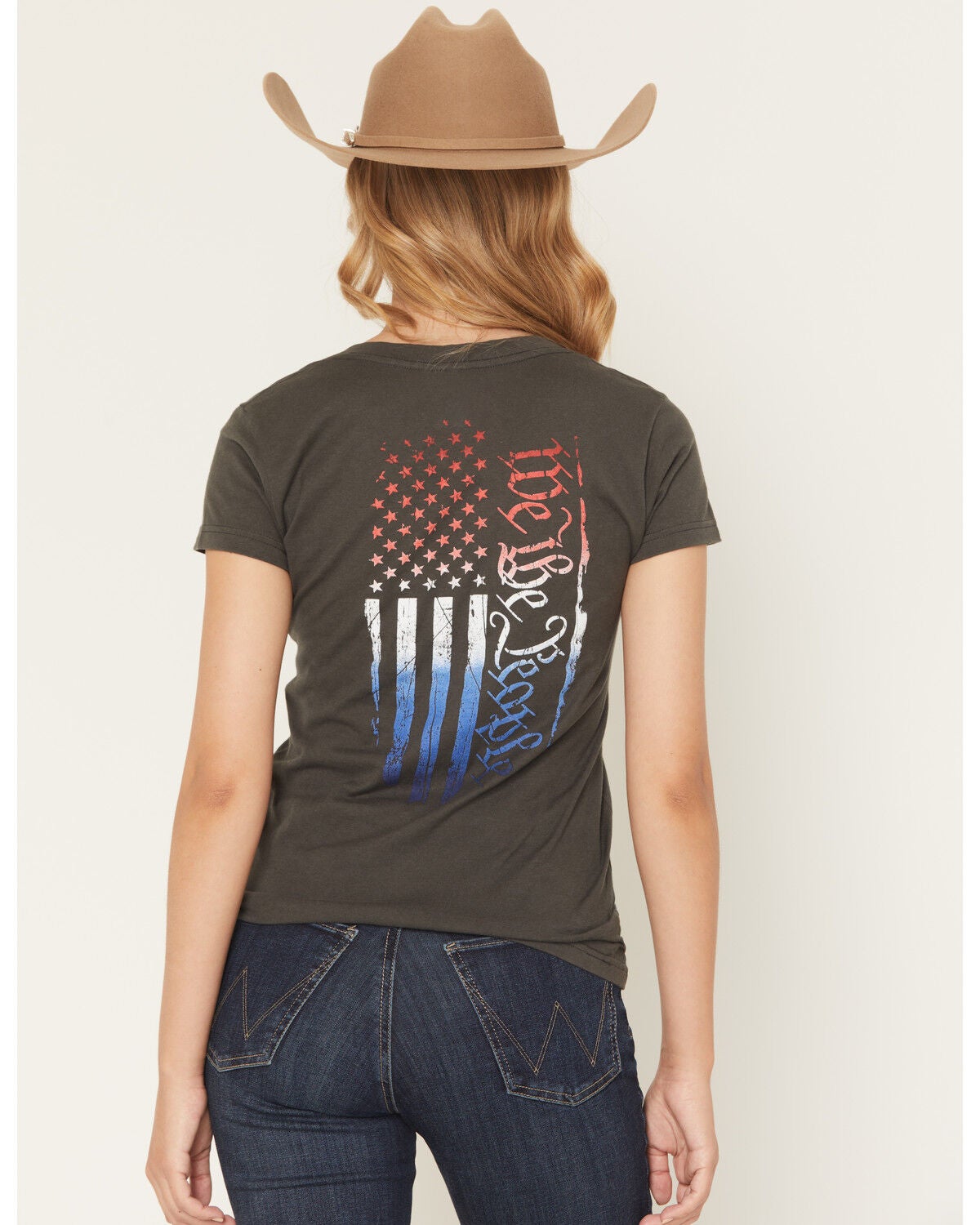 Howitzer Women's We The Free Short Sleeve Graphic Tee, Grey, hi-res