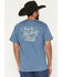 Image #1 - Bucking Chutes Men's Keep On Buckin Short Sleeve Graphic T-Shirt, Blue, hi-res