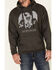 Stetson Men's Grey 1865 Eagle Logo Graphic Hooded Sweatshirt , Grey, hi-res