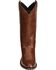 Image #4 - Old West Men's Smooth Leather Western Boots - Round Toe, Black Cherry, hi-res