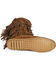 Minnetonka Fringed Suede Leather Boots, Dusty Brn, hi-res