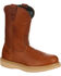 Georgia Boot Men's Wellington Barracuda Work Boots - Steel Toe, Brown, hi-res