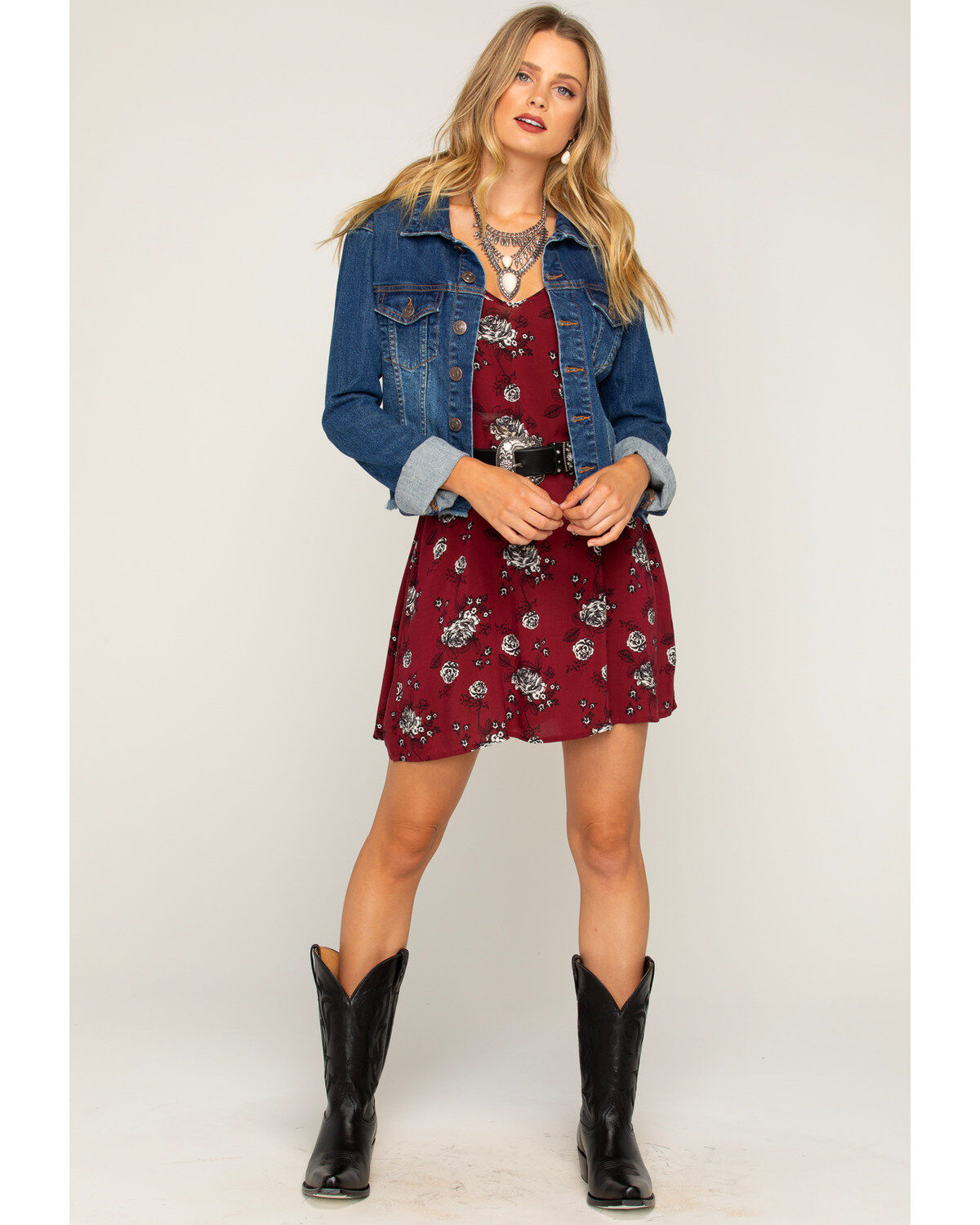 Image #2 - Shyanne Women's Raw Hem Denim Jacket, , hi-res