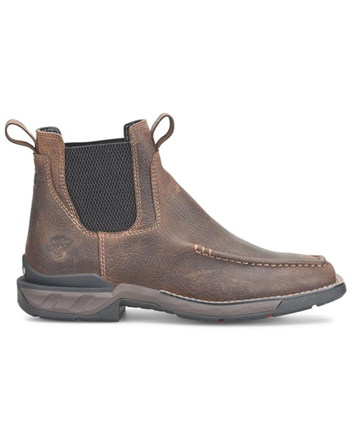 Image #2 - Phantom Rider Men's 6" Romeo Pull-On Ankle Boots - Moc Toe, Brown, hi-res
