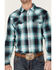Image #3 - Cody James Men's Gateway Large Plaid Long Sleeve Snap Western Shirt, Navy, hi-res