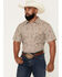 Image #1 - Gibson Trading Co Men's Throwback Energy Paisley Print Short Sleeve Snap Western Shirt, Cream, hi-res