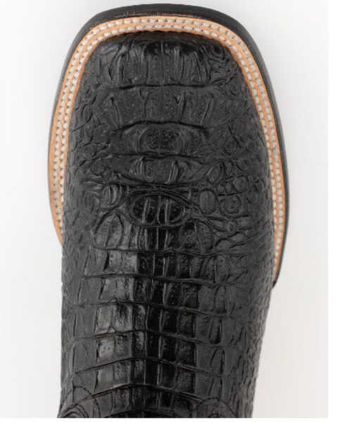 Image #5 - Ferrini Men's Caiman Crocodile Print Western Boots, Black, hi-res