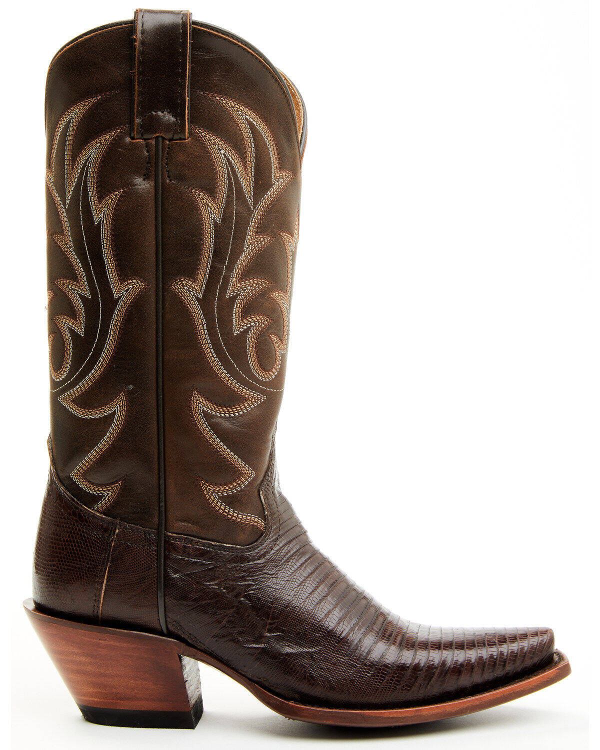 Image #2 - Shyanne Women's Cocoa Exotic Lizard Western Boots - Snip Toe, Brown, hi-res