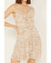 Image #3 - Wild Moss Women's Paisley Print Knot Front Mini Dress, Mustard, hi-res