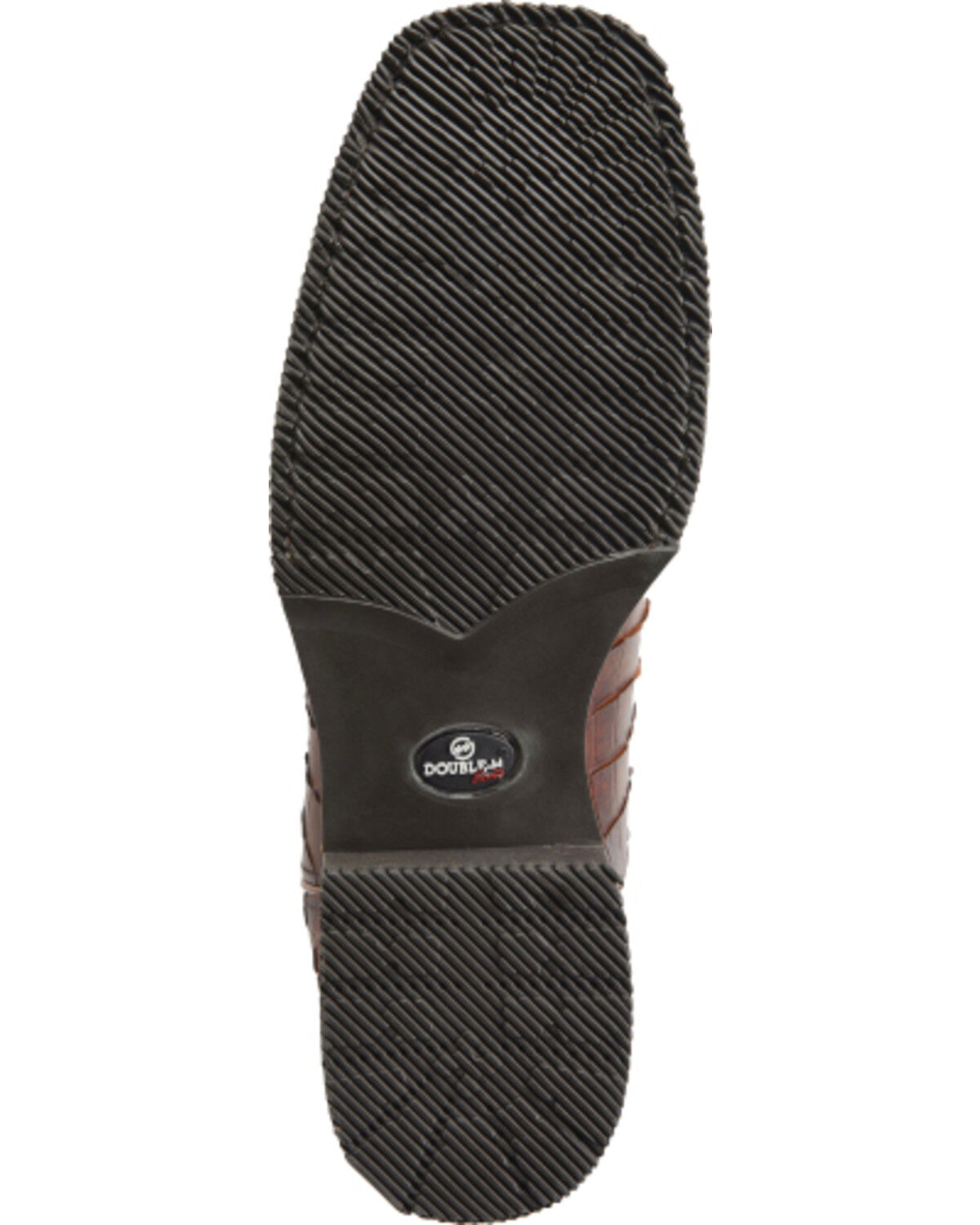 Image #4 - Double H Men's Croc Print Roper Work Boots - Steel Toe, Brown, hi-res