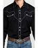 Image #4 - Scully Men's Embroidered Long Sleeve Snap Western Shirt, Black, hi-res