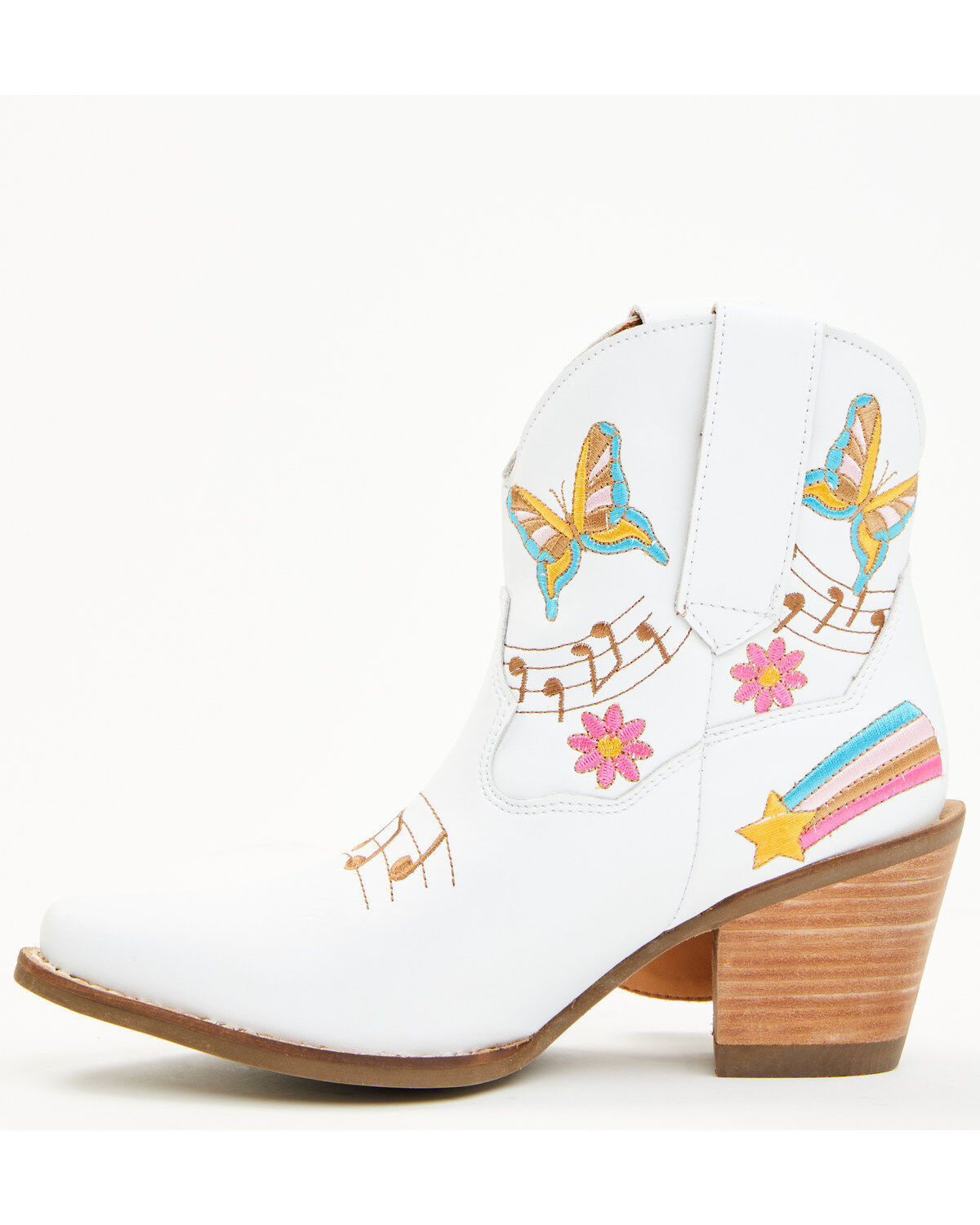 Image #3 - Dingo Women's Melody Short Western Boots - Round Toe, White, hi-res