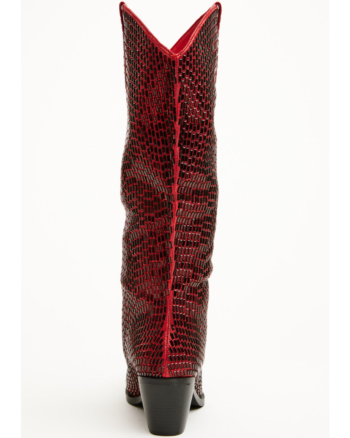 Image #4 - Azalea Wang Women's Driven Tall Western Boots - Snip Toe, Red, hi-res