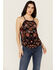 Image #1 - Idyllwind Women's Scrolling Floral Haze Embroidered Sleeveless Top, Black, hi-res