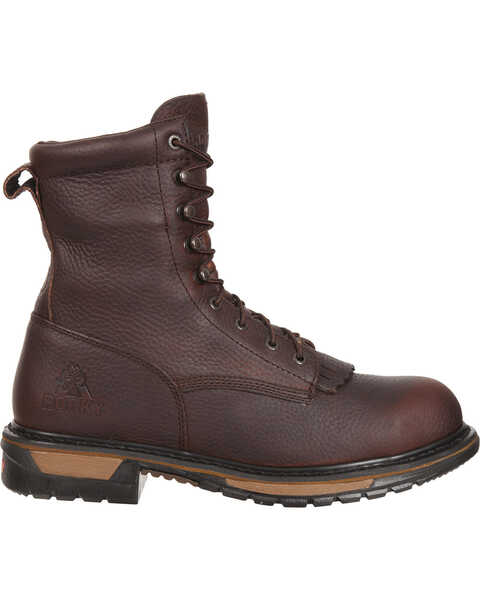 Image #2 - Rocky Men's Ride Lacer Waterproof Steel Toe 8" Western Boots, , hi-res