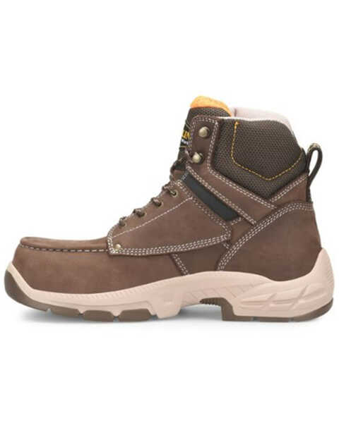 Carolina Men's Carbon 6" Lace-Up Waterproof Safety Work Boots - Moc Toe , Brown, hi-res