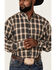 Resistol Men's Roselle Plaid Long Sleeve Button Down Western Shirt, Olive, hi-res