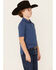 Image #2 - Rock & Roll Denim Boys' Short Sleeve Polo Shirt, Blue, hi-res