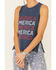 Image #3 - Rock & Roll Denim Women's Navy America Graphic Tank Top, Navy, hi-res