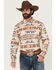 Image #1 - RANK 45® Men's Pablo Southwestern Print Long Sleeve Button-Down Western Shirt, Cream, hi-res