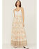 Flying Tomato Women's Crochet Top Floral Print Maxi Dress, Rust Copper, hi-res
