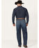 Image #3 - Cinch Men's Fastback Stonewash Original Loose Taper Rigid Denim Jeans, Indigo, hi-res