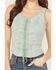 Image #3 - Rock & Roll Denim Women's Embroidered Tank Top, Teal, hi-res