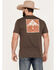 Ariat Men's Patch Short Sleeve T-Shirt, Brown, hi-res