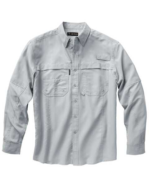 Dri Duck Men's Catch Long Sleeve Woven Work Shirt - Big & Tall , Grey, hi-res