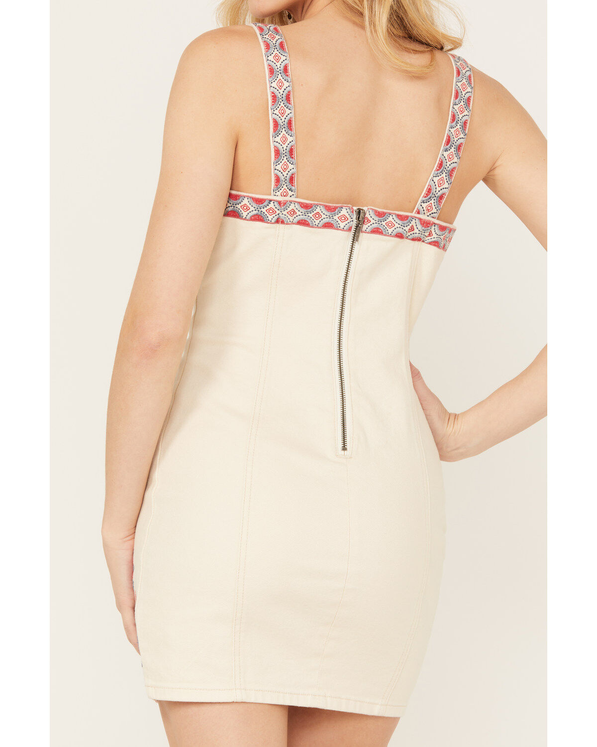 Image #4 - Shyanne Women's Americana Embroidered Denim Mini Dress, White, hi-res